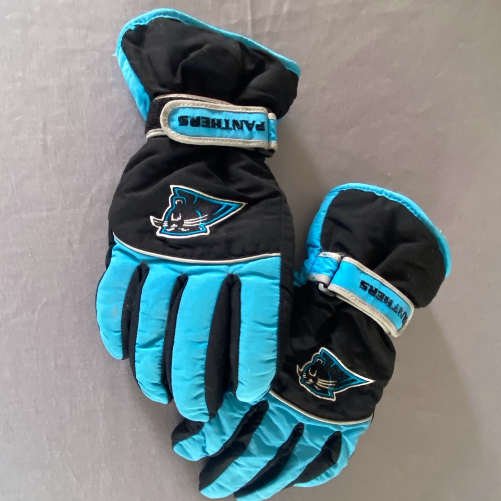 Carolina Panthers Insulated Ski Gloves  sz. Small